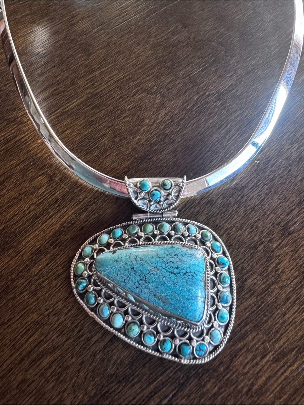 Navajo Sterling Silver & Turquoise Pendant